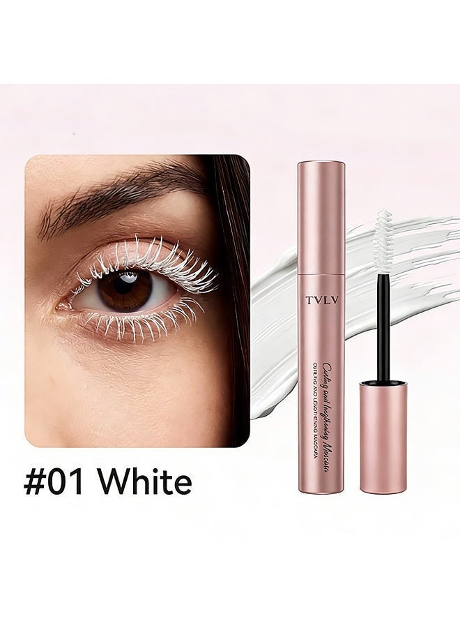 TVLV Thick Lash Mascara - Waterproof, Lengthening, 3D, Thick and Curly Lash Base Gel - Non-Distorting Mascara - 01# White - Image 2